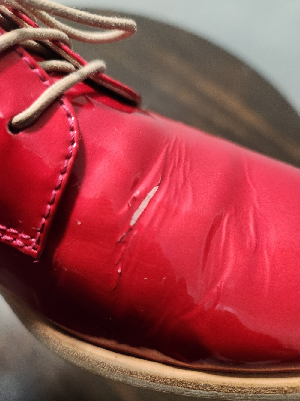 AGL Attilio Giusti Leombruni Red Patent Leather Oxfords Shoes Women's Size 8.5 - Picture 16 of 16